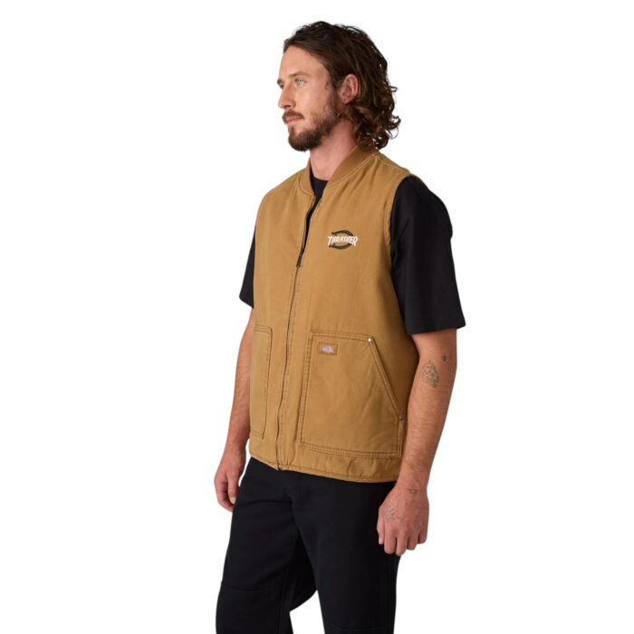 DICKIES X THRASHER VEST BROWN DUCK - Image 3