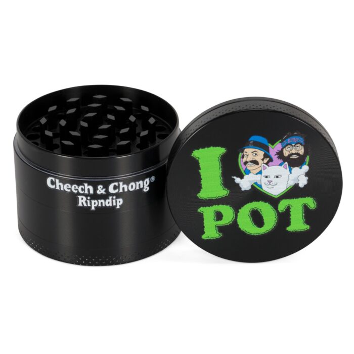 RIPNDIP X CHEECH AND CHONG I LOVE POT GRINDER BLACK - Image 2