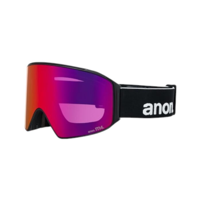 ANON M4 CYLINDRICAL MFI SNOW GOGGLES BLACK PERCEIVE SUNNY RED BONUS LENS PERCEIVE CLOUDY BURST - Image 3