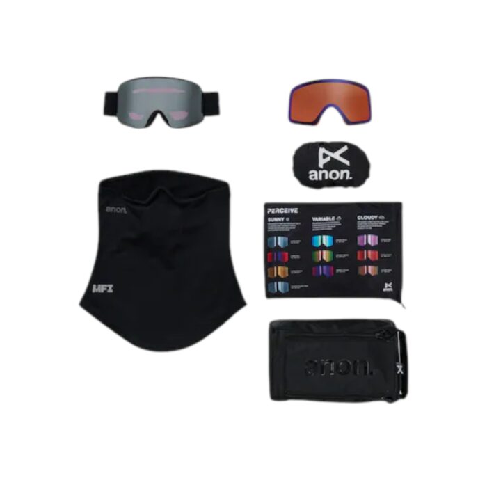 ANON M6 CYLINDRICAL MFI SNOW GOGGLES SMOKE PERCEIVE SUNNY ONYX BONUS LENS PERCEIVE VARIABLE VIOLET - Image 6