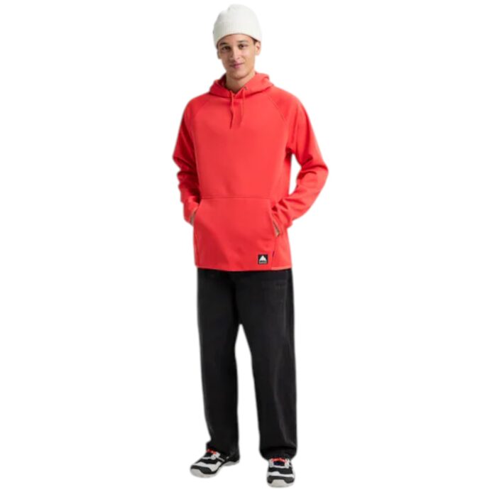 BURTON CROWN WEATHERPROOF FLEECE HOODIE FIESTA RED - Image 4