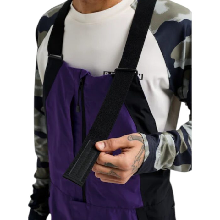BURTON RESERVE GORE-TEX 2L BIB SNOWBOARD PANT PRISM VIOLET TRUE BLACK - Image 4