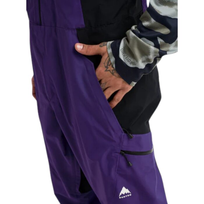 BURTON RESERVE GORE-TEX 2L BIB SNOWBOARD PANT PRISM VIOLET TRUE BLACK - Image 5