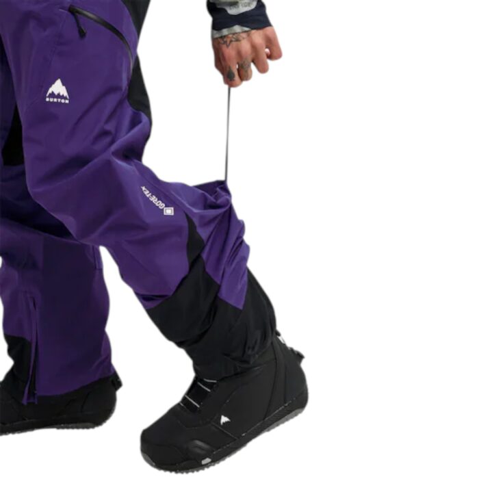 BURTON RESERVE GORE-TEX 2L BIB SNOWBOARD PANT PRISM VIOLET TRUE BLACK - Image 6