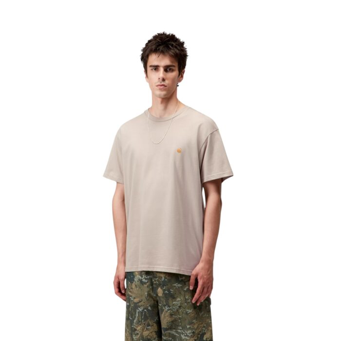CARHARTT WIP CHASE T-SHIRT FLEUR DE SEL GOLD - Image 3