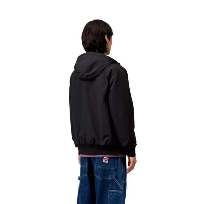 CARHARTT WIP HOODED SAIL JACKET BLACK WHITE - Image 5