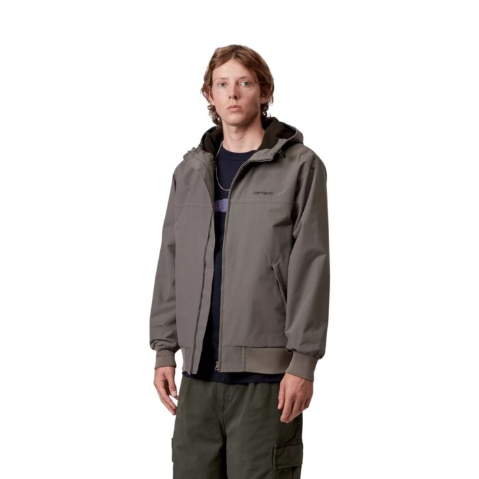 CARHARTT WIP HOODED SAIL JACKET PORPHYRY BLACK - Image 4