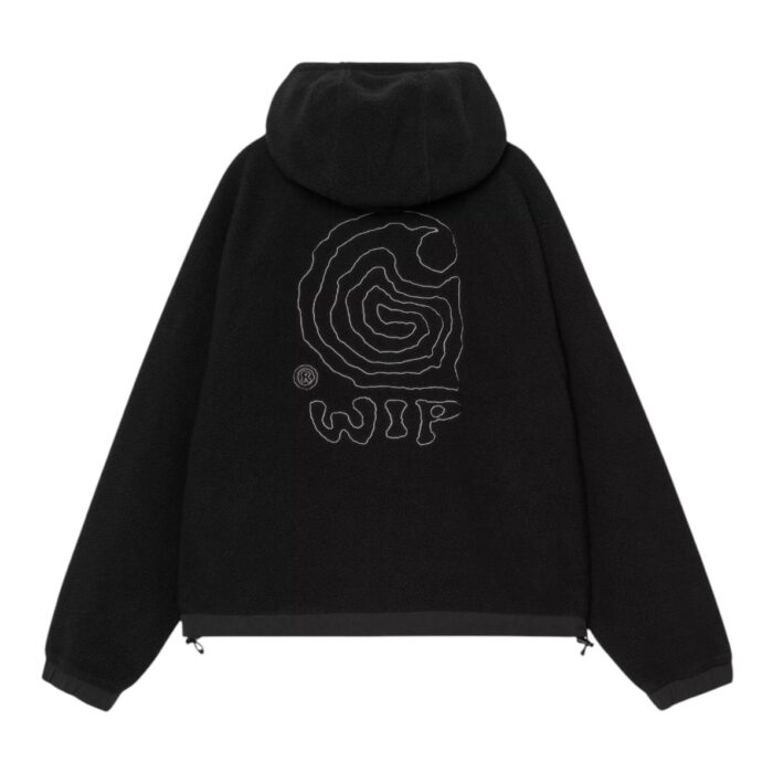 CARHARTT WIP W HELIX FLEECE JACKET BLACK PORPHYRY - Image 2