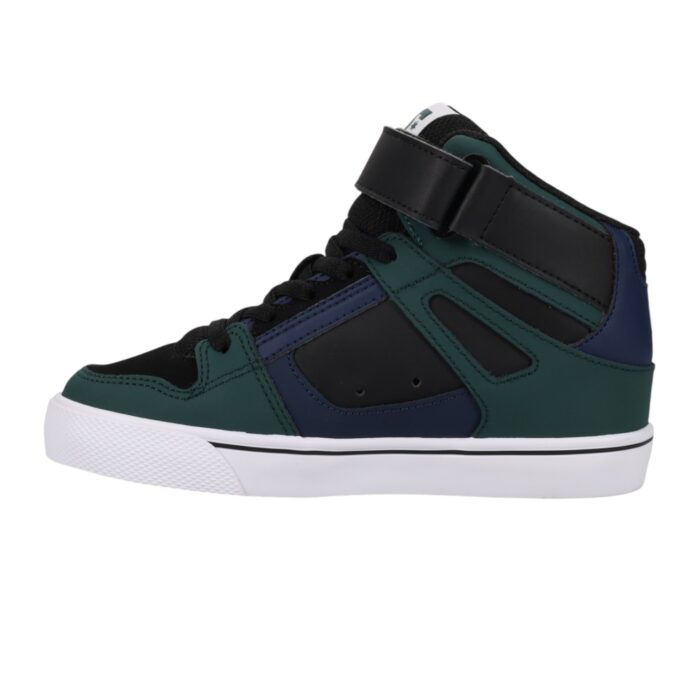 DC YOUTH PURE HIGH TOP EV SHOES GREEN BLACK NAVY - Image 3