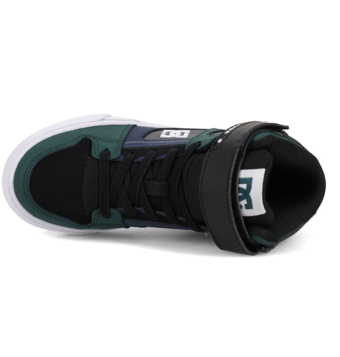 DC YOUTH PURE HIGH TOP EV SHOES GREEN BLACK NAVY - Image 4