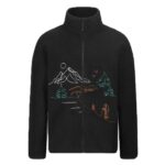PICTURE HAFDALS EMB ZIP FLEECE BLACK