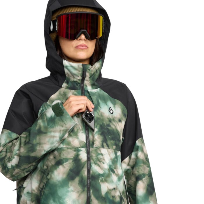 VOLCOM AGATE INSULATED WOMEN SNOW JACKET SHAMROCK HEATHER - Image 4