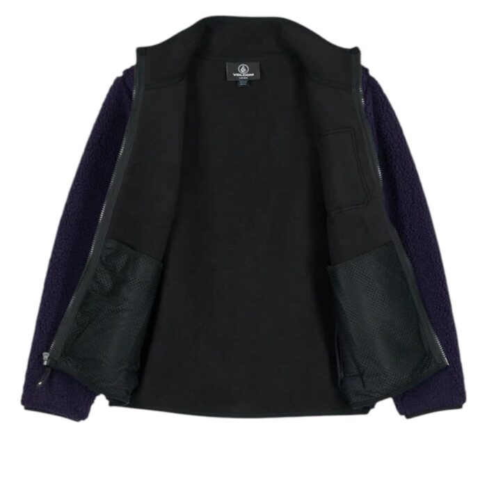 VOLCOM KIDS MUZZER FUZZAR ZIP FLEECE DARK PURPLE - Image 3