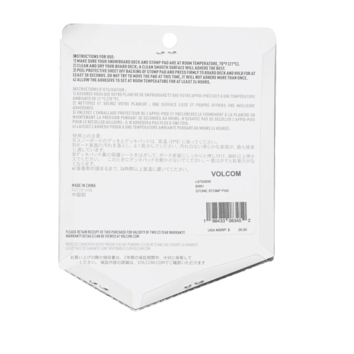 VOLCOM KIDS STONE STOMP PAD BLACK WHITE - Image 2