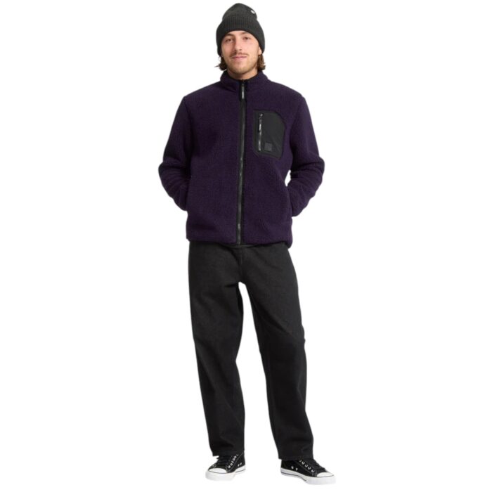 VOLCOM MUZZER FUZZAR ZIP SHERPA FLEECE DARK PURPLE - Image 7