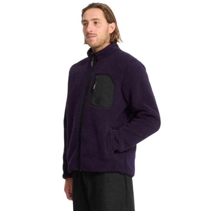 VOLCOM MUZZER FUZZAR ZIP SHERPA FLEECE DARK PURPLE - Image 8