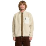 VOLCOM MUZZER FUZZAR ZIP SHERPA FLEECE STONE