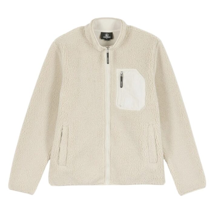 VOLCOM MUZZER FUZZAR ZIP SHERPA FLEECE STONE - Image 6