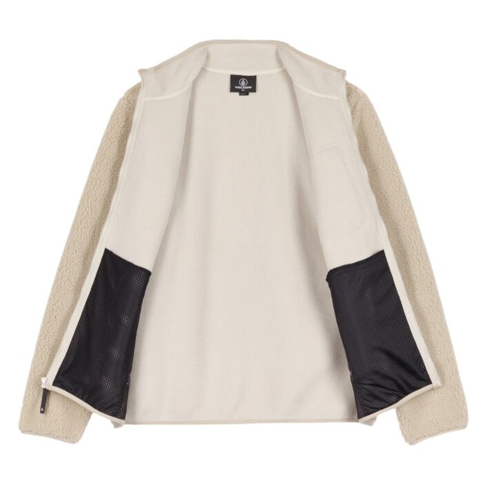 VOLCOM MUZZER FUZZAR ZIP SHERPA FLEECE STONE - Image 7