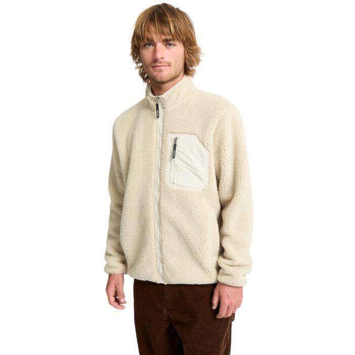 VOLCOM MUZZER FUZZAR ZIP SHERPA FLEECE STONE - Image 5