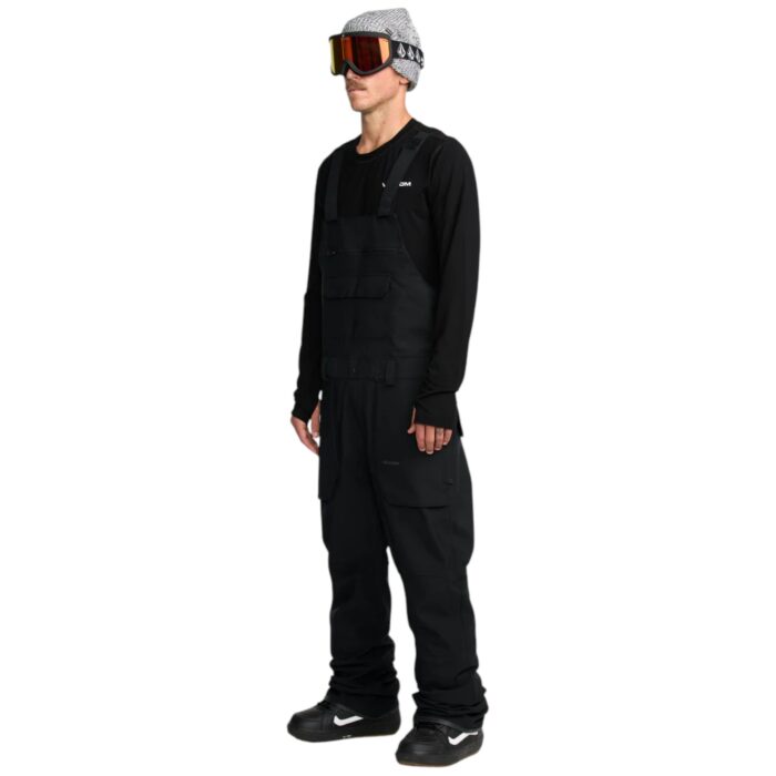 VOLCOM ROAN BIB OVERALL SNOWBOARD PANT BLACK - Image 3