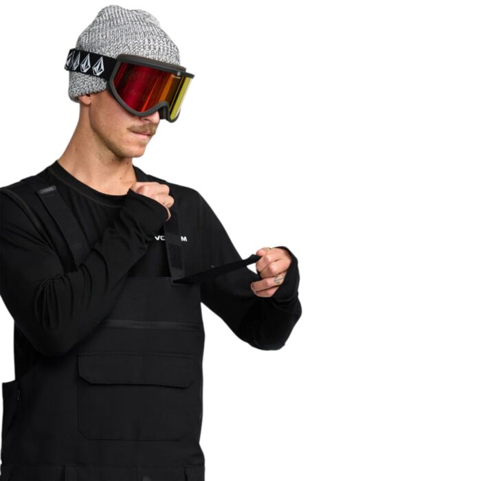 VOLCOM ROAN BIB OVERALL SNOWBOARD PANT BLACK - Image 7