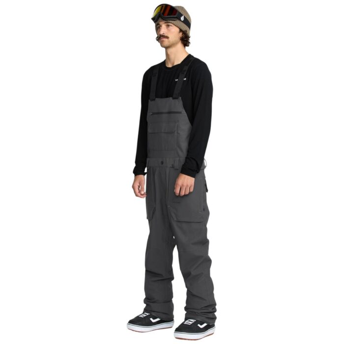 VOLCOM ROAN BIB OVERALL SNOWBOARD PANT DARK GREY - Image 3