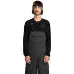 VOLCOM ROAN BIB OVERALL SNOWBOARD PANT DARK GREY - Image 4