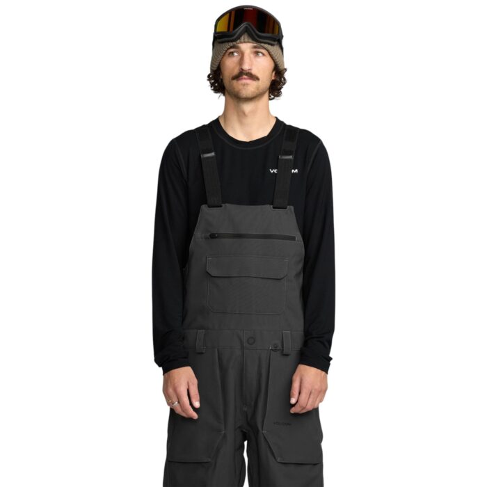 VOLCOM ROAN BIB OVERALL SNOWBOARD PANT DARK GREY - Image 4