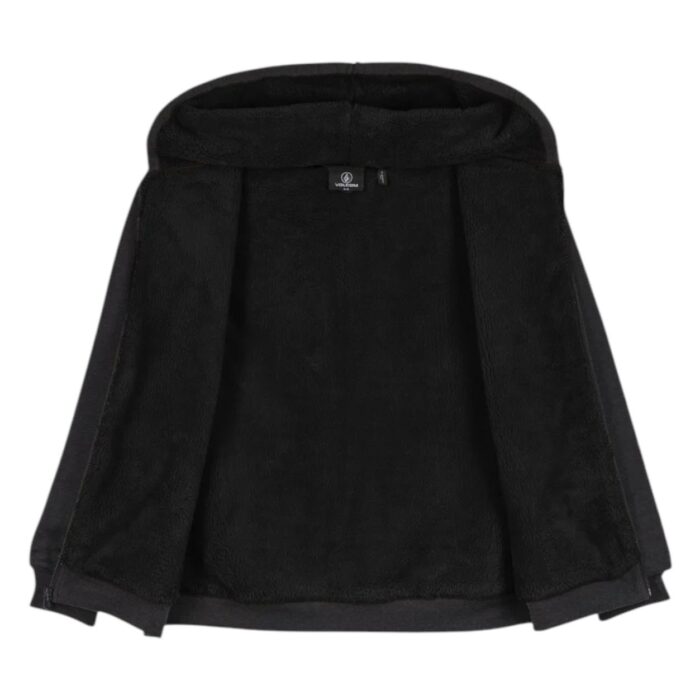 VOLCOM SINGLE STONE SHERPA LINED ZIP HOODIE HEATHER BLACK - Εικόνα 10
