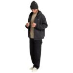 VOLCOM SINGLE STONE SHERPA LINED ZIP HOODIE HEATHER BLACK - Εικόνα 7