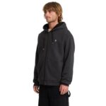 VOLCOM SINGLE STONE SHERPA LINED ZIP HOODIE HEATHER BLACK - Εικόνα 3