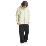 VOLCOM SINGLE STONE SHERPA LINED ZIP HOODIE LIGHT BEIGE - Image 5