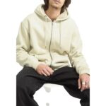 VOLCOM SINGLE STONE SHERPA LINED ZIP HOODIE LIGHT BEIGE - Image 3