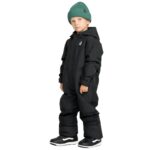 VOLCOM TODDLER LITTLE FLURRY ONE PIECE SNOWSUIT BLACK