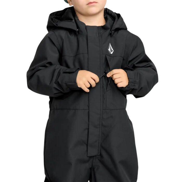 VOLCOM TODDLER LITTLE FLURRY ONE PIECE SNOWSUIT BLACK - Image 4