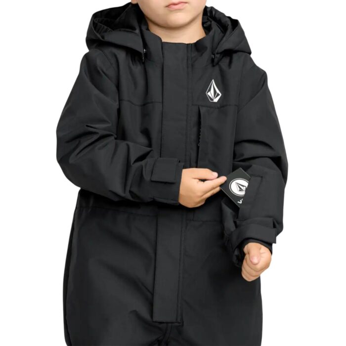 VOLCOM TODDLER LITTLE FLURRY ONE PIECE SNOWSUIT BLACK - Image 5