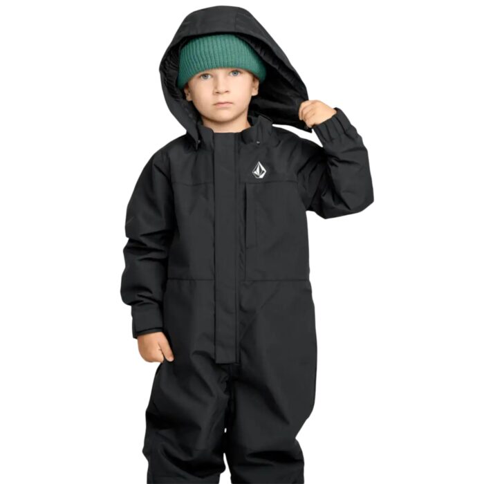 VOLCOM TODDLER LITTLE FLURRY ONE PIECE SNOWSUIT BLACK - Image 3