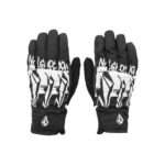 VOLCOM V.CO NYLE SNOW GLOVES BLACK PRINT