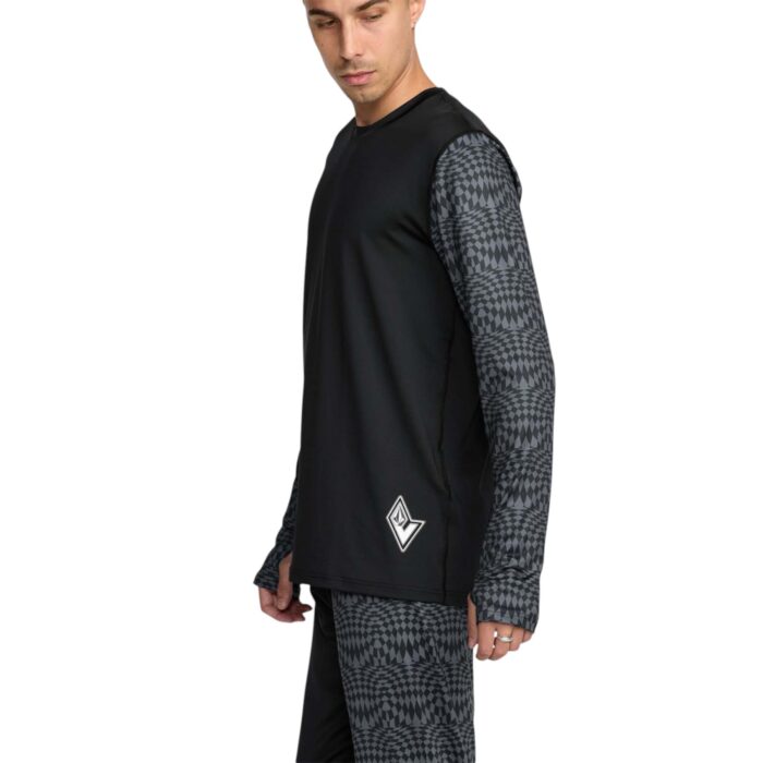 VOLCOM V-SCIENCE CREW BASE LAYER TOP BLACK CHARCOAL - Image 3