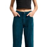 VOLCOM WEELLOW II CORDUROY TROUSERS EMERALD GREEN - Image 5