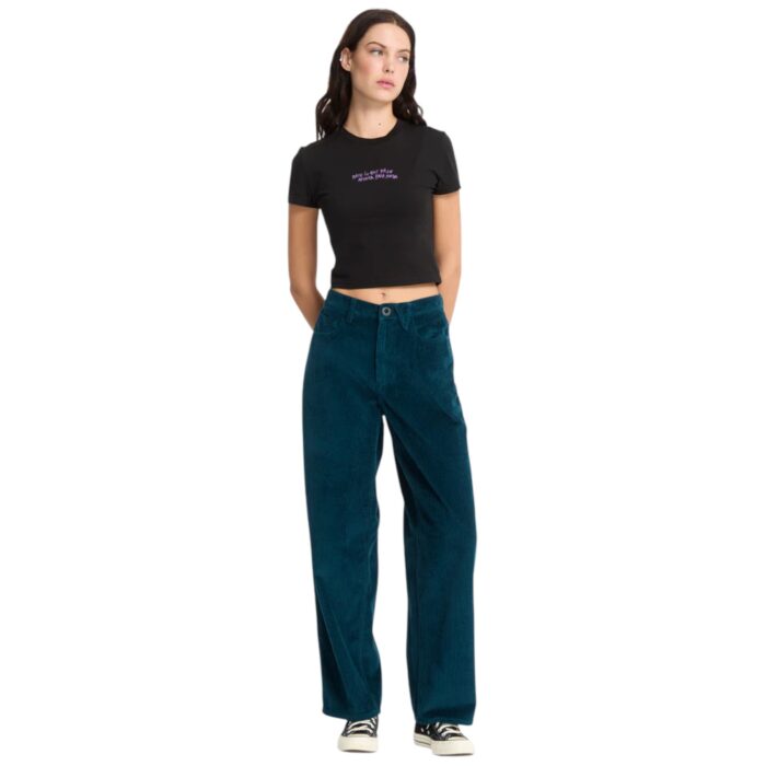 VOLCOM WEELLOW II CORDUROY TROUSERS EMERALD GREEN - Image 3