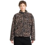 VOLCOM W WYLDING OUT ZIP SHERPA ANIMAL PRINT
