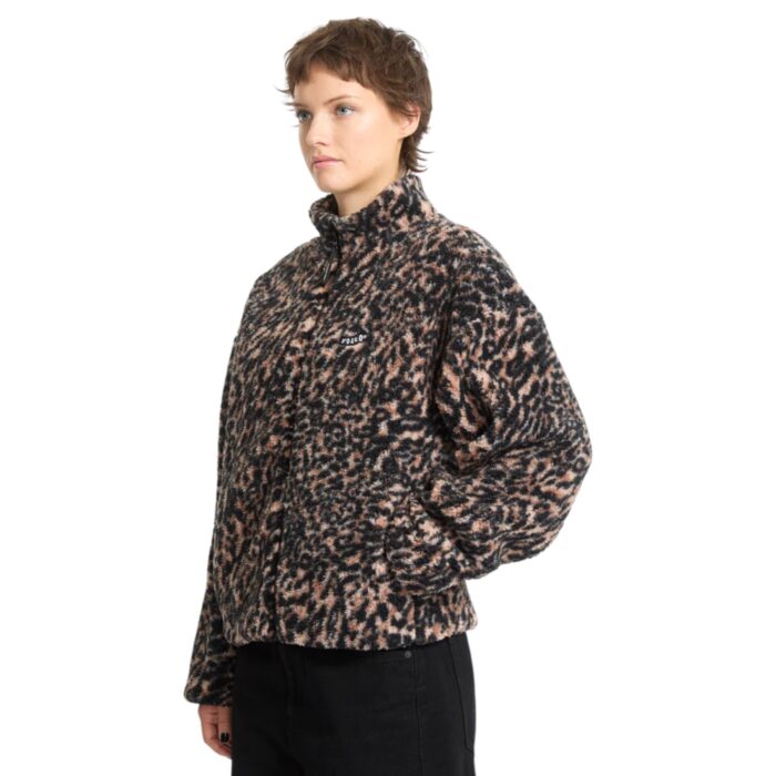 VOLCOM W WYLDING OUT ZIP SHERPA ANIMAL PRINT - Image 3