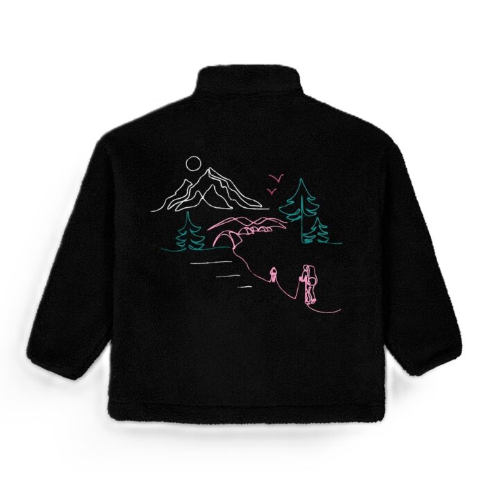 PICTURE W NYSS EMBRO ZIP FLEECE BLACK - Image 2