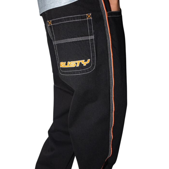 RUSTY FLIP DADDY JEAN BLACK OUT ORANGE - Image 5
