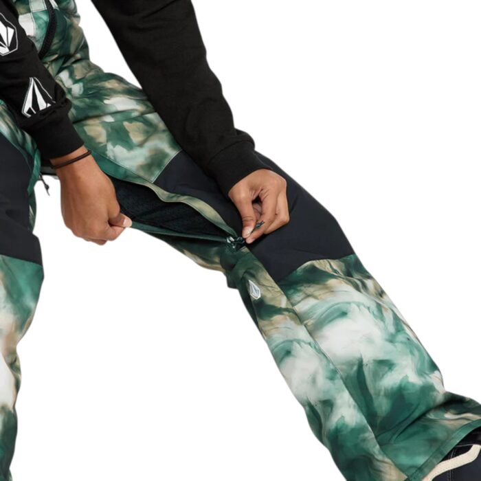 VOLCOM KIDS BARKLEY INSOULATED BIB OVERALL SNOWBOARD PANT GREEN - Image 5