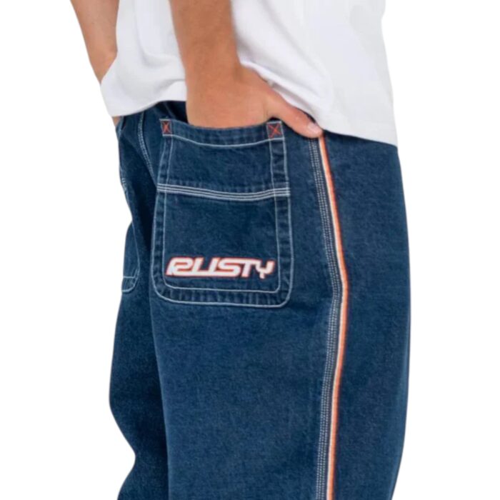 RUSTY FLIP DADDY 2.0 JEAN DEEP SEA BLUE ORANGE - Image 4