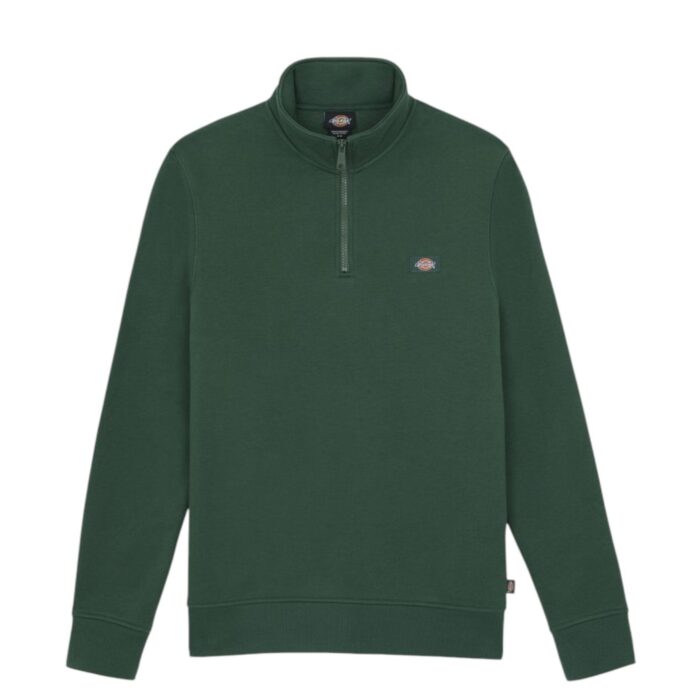 DICKIES OAKPORT QUARTER ZIP HOODIE PINE NEEDLE GREEN - Image 6