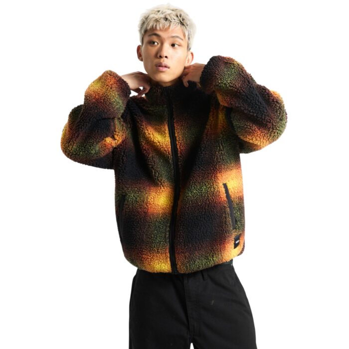 VANS HEIGHTS SHERPA FULL ZIP FLEECE BLACK HERRITAGE - Image 3